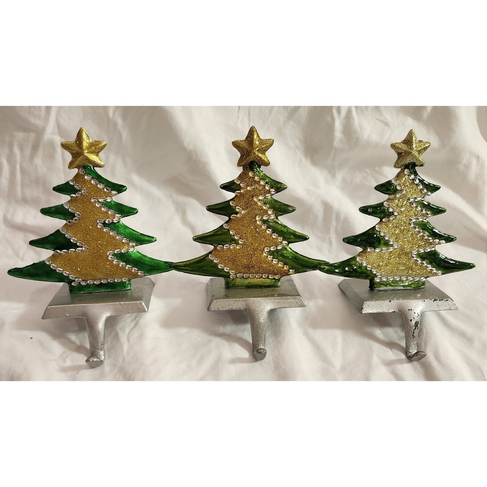 3 Metal Christmas Tree Stocking‎ Hangers